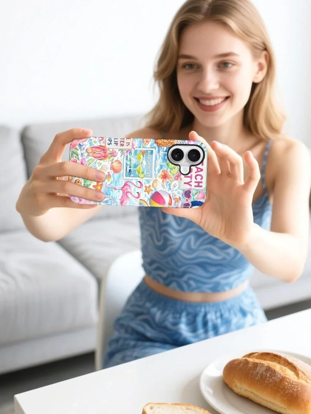 iPhone 17 MagSafe Summer Flamingo Case Coastal Ocean Matte Shockproof Cover